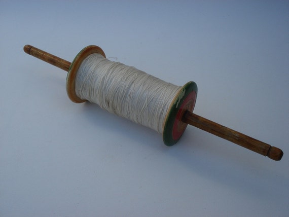Vintage Wooden Kite String Spool Reel Toy
