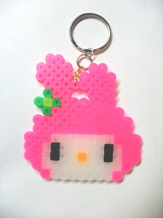 Perler Beads My Melody Key Chain Sanrio