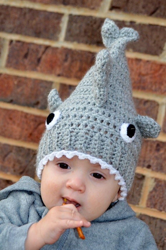 how to names crochet Hat similar Crocheted to Child's Items Beanie Etsy on Shark