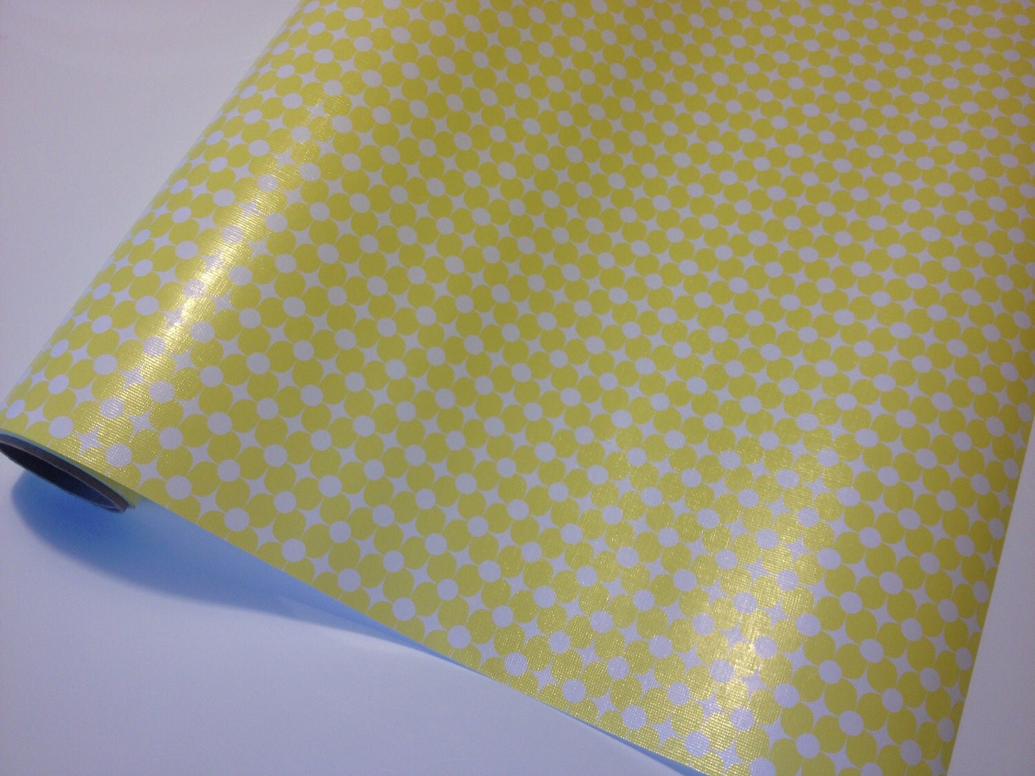Yellow Print Wrapping Paper 30 inches x 12 by PetalandForrest