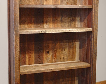 Reclaimed Barn Wood Rustic Heritage Bookcase Reclaimed Barn Wood Rustic Heritage Bookcase