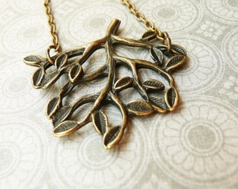 50% OFF Necklace, Leafy Branch Necklace: 1