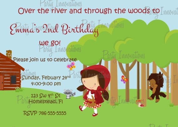 Printable Little Red Riding Hood inspired by PartyInnovations09