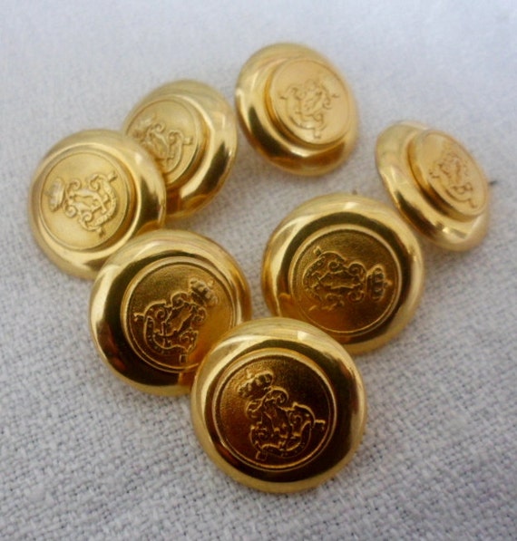 Gold button gold blazer metal buttons 5 pcs by afrizanubeads