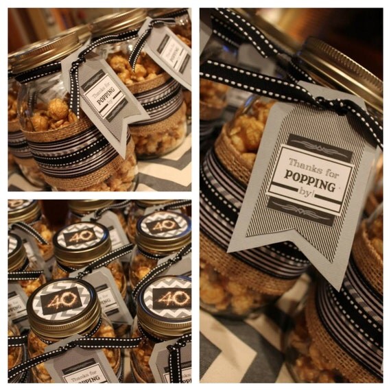 Items similar to Set of 10 custom masculine grey and black 40th