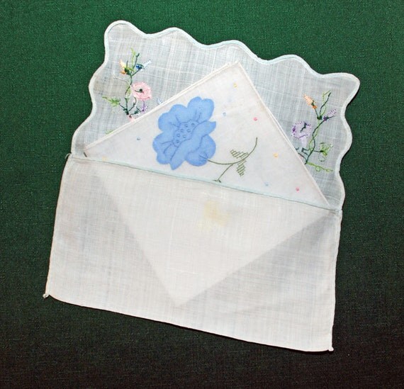 Vintage Handkerchief Hankie Holder with by LovelyLinensandMore