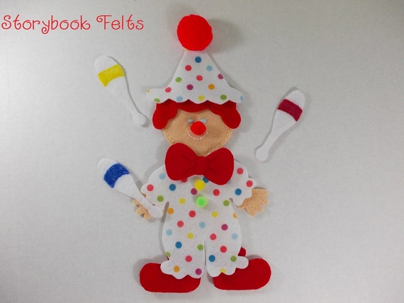 Storybook Felts Felt My Little Clown Doll Dress Up Set 13 PCS