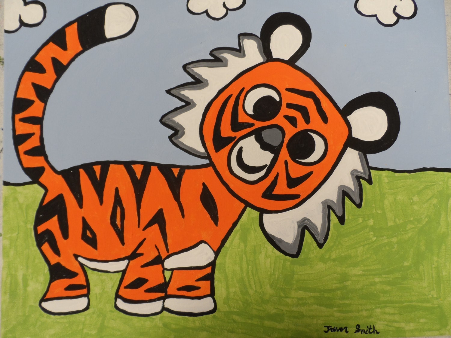 16x20 Go Wild Frosty the Tiger Canvas by ArtWORKSATL on Etsy