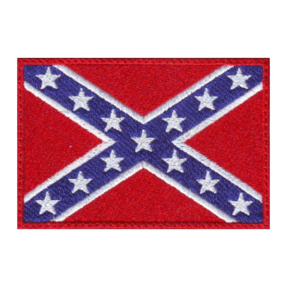 Confederate Flag Embroidered Sew on Patch by ThePatchLab on Etsy