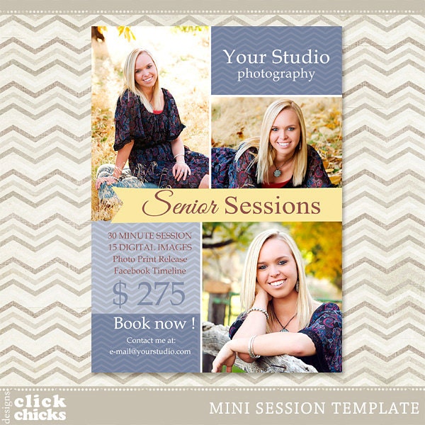 Senior Mini Session Photoshop Template Photography Marketing Free Photoshop Marketing Templates For Photographers