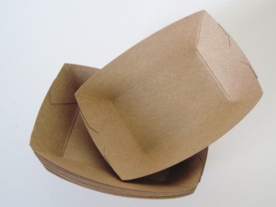 25 MEDIUM Kraft Heavy Paper Food Tray for Parties, Showers or Wedding Il_570xn