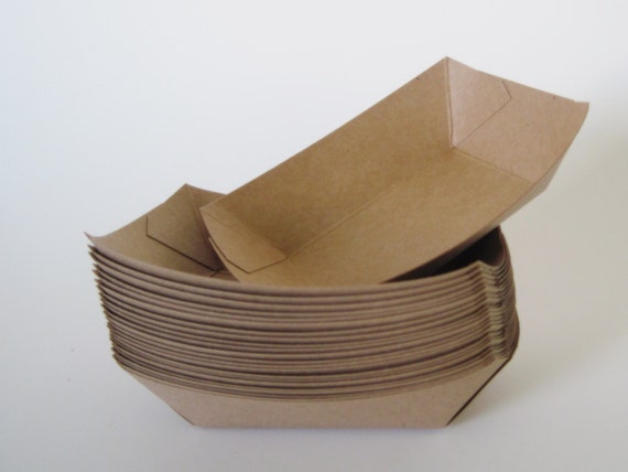 25 Small Kraft Heavy Paper Food Tray for Parties, Showers or Wedding Il_570xn