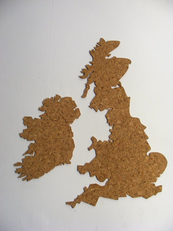 UK Map Cork Board Large A map of the British Isles by MadManMoe