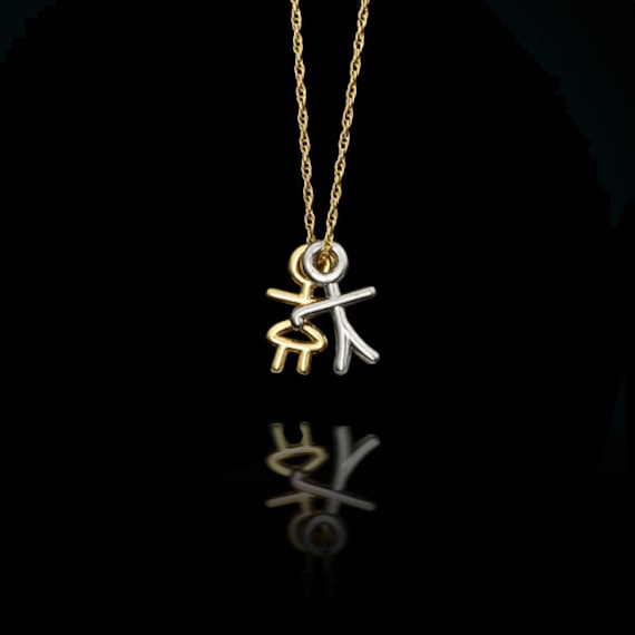 Boy Girl Charm Necklace Mom Necklace Grandmother Necklace