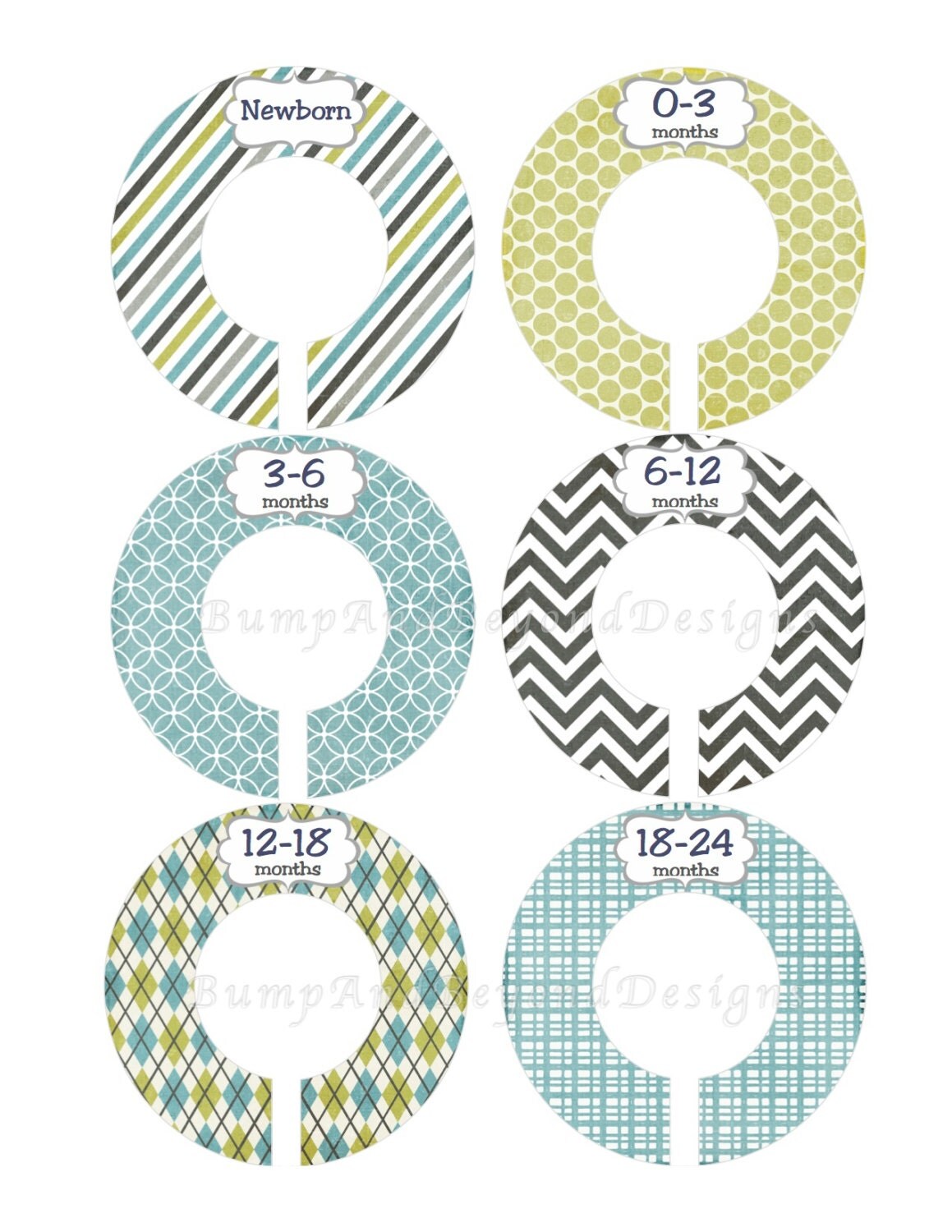 Custom Baby Closet Dividers Boy Nursery by BumpAndBeyondDesigns