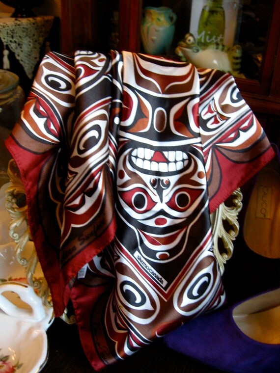 Items similar to Vintage Pacific Northwest American Indian Scarf by