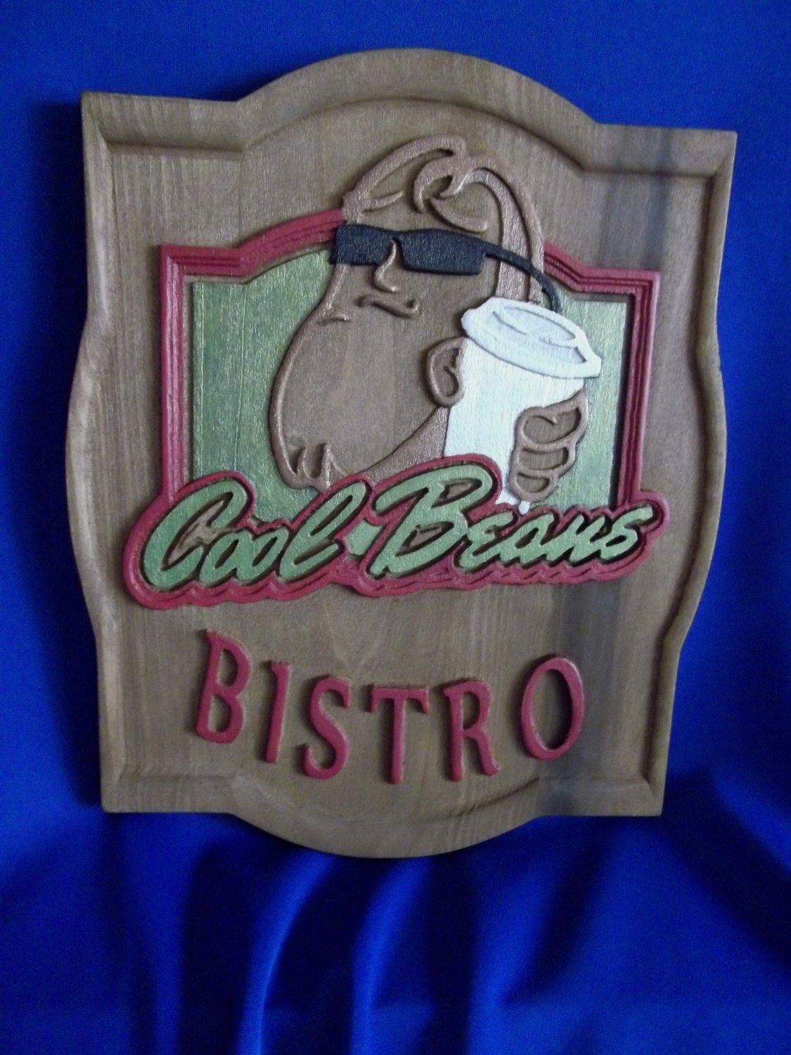 Carved wooden wall plaque 11 x 14 by CarvedArtStudio511 on Etsy