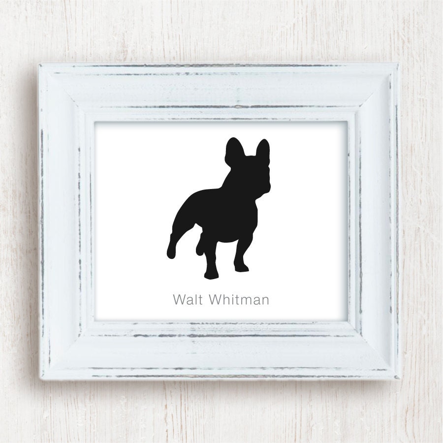 buy uk cut art paper Personalized by ShapeofLove French Cut Hand Bulldog Silhouette