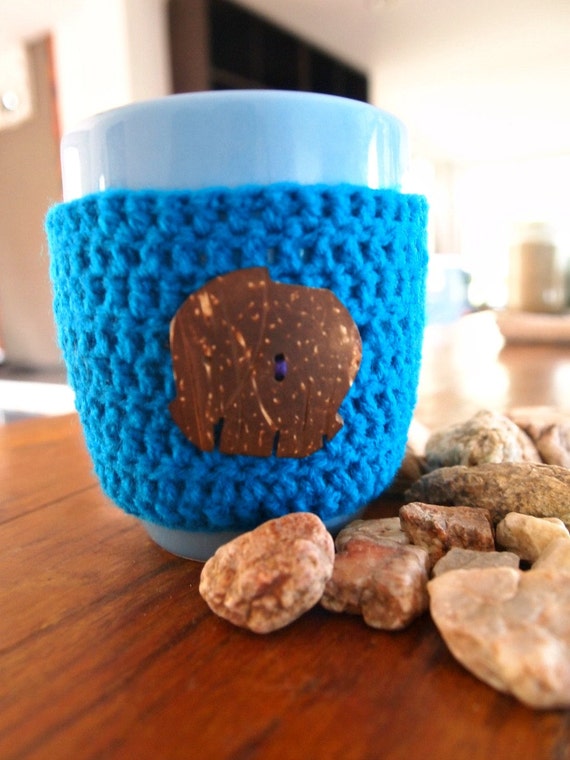 Tea Cup Cozy Coffee Mug Holder Crochet by SugarElephantCafe