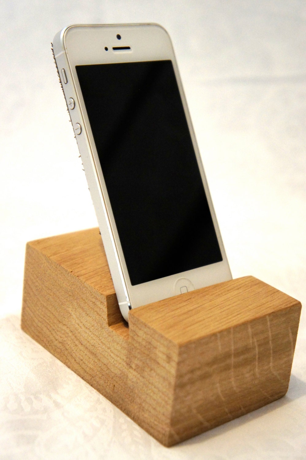 Items similar to Solid Oak Wooden iPhone & iPad Mini Stand on Etsy