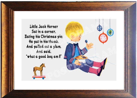 Printable Image Of The Words To Nursery Rhyme Little Jack Horner