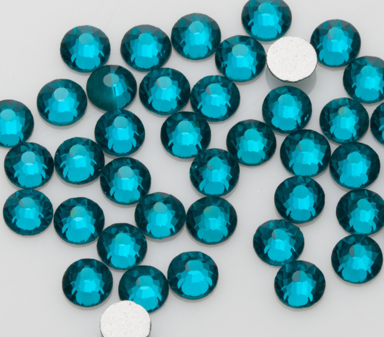 1440pcs 3mm Teal Blue Zircon Crystal Flatback by bestbestgoods