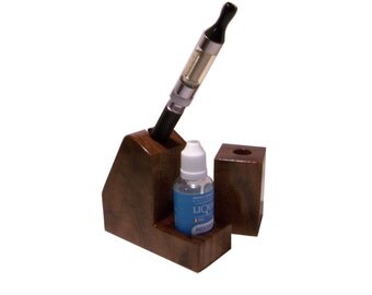 Vapor Stand Set - Solid Walnut Ecig Holder
