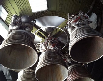 Saturn V Engines - NASA - 8x10. Fine Art Photographic Natural History Print. Minimal simple style. Natural Home Decor.