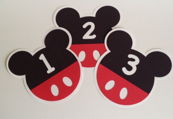 items similar to mickey mouse table number signs for a