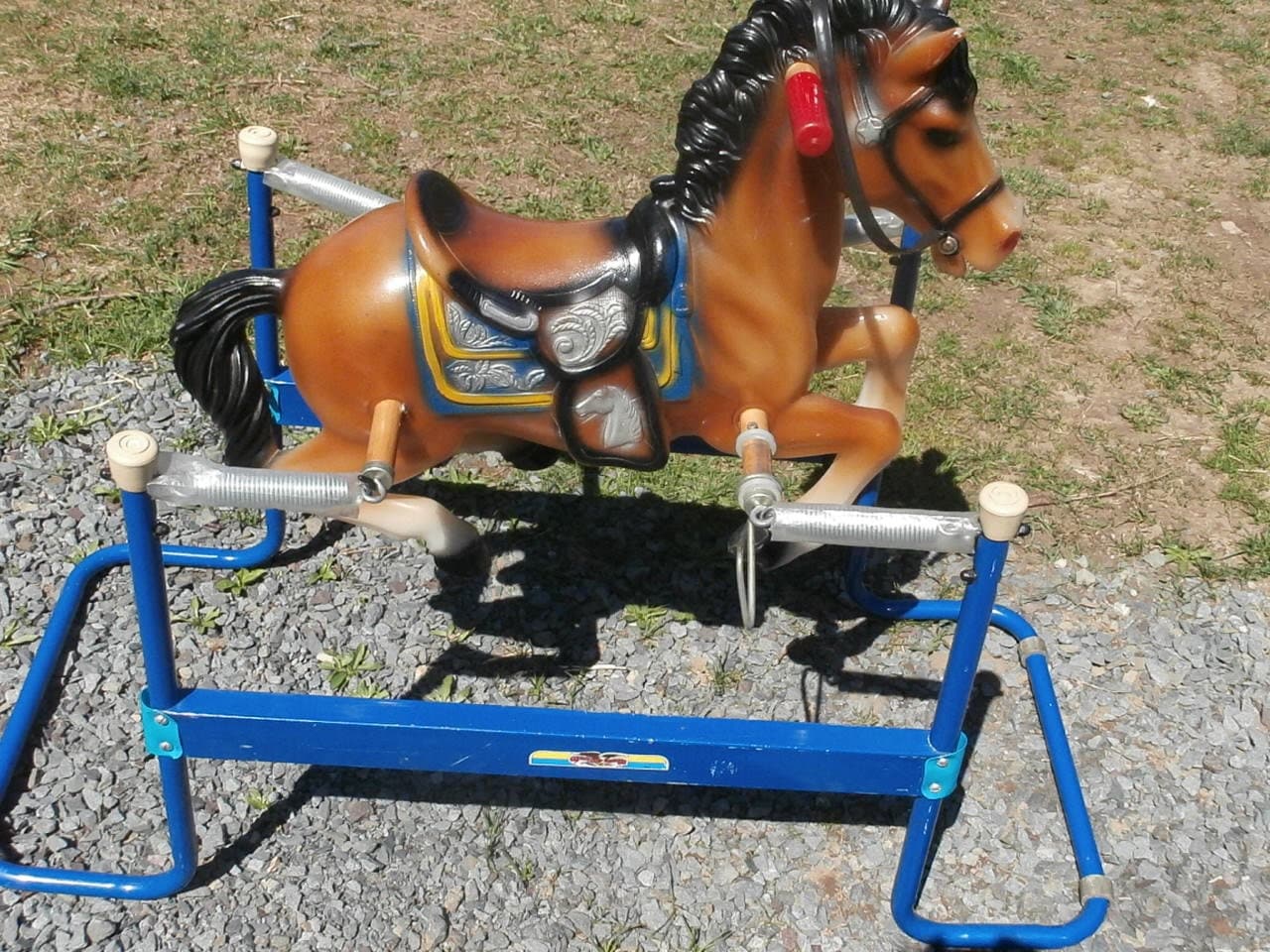 plastic bouncing horse