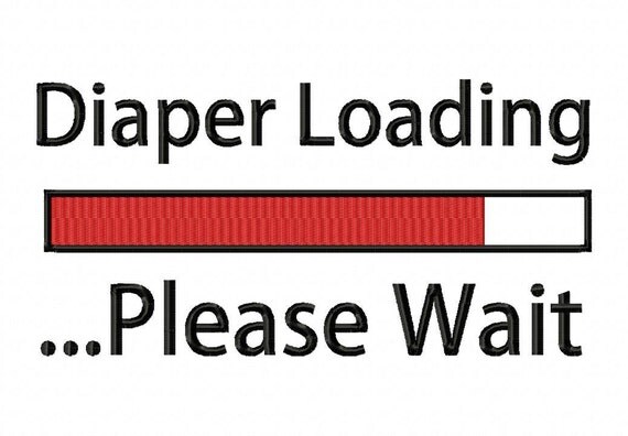 Download INSTANT DOWNLOAD Funny Baby Design Diaper Loading Please Wait