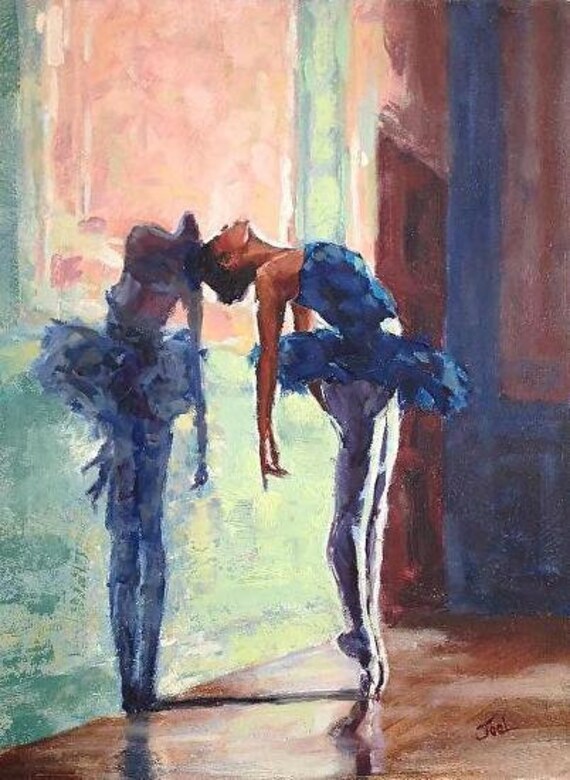 Items similar to Original Oil Painting of a Ballerina Titled 