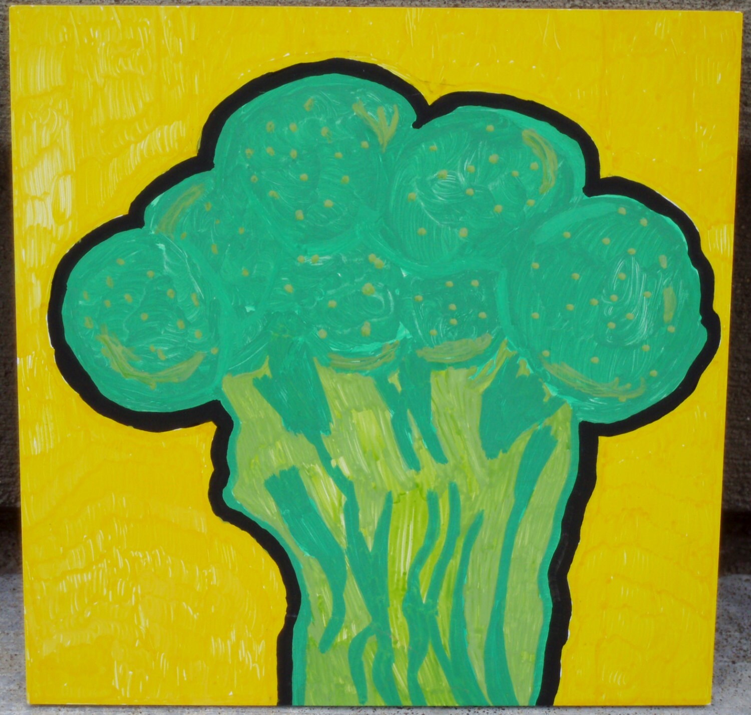 Original Broccoli Painting by ImJustJustin on Etsy