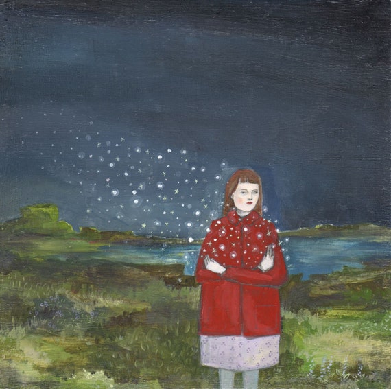 the stars were hers - limited edition giclee print of original oil painting