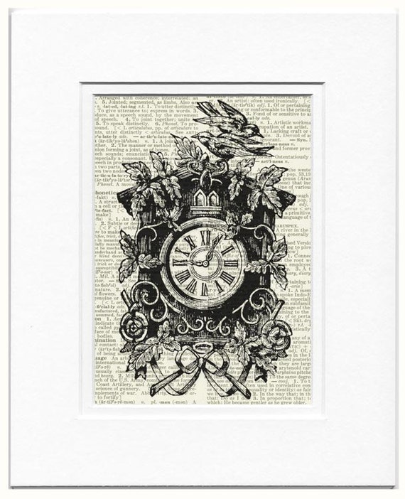 cuckoo clock I dictionary page print