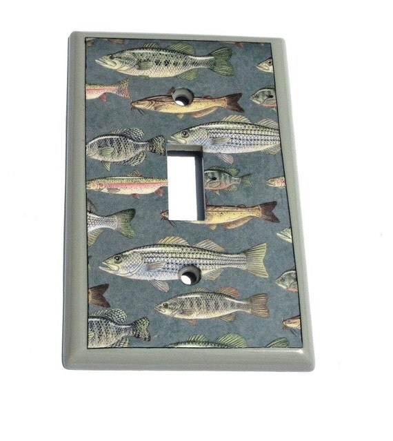Fish Light Switch Cover Fishing Trout Flounder Bass Fishing