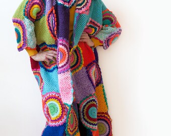 Plus Size Clothing, Trendy Extra long Plus size Coat Cardigan Sweater - MADE TO ORDER