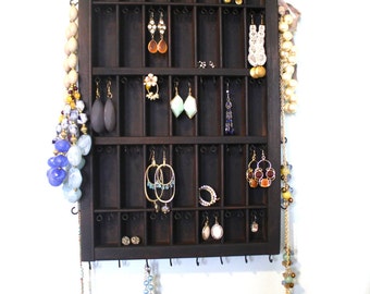 Jewelry Display Dark Wood