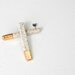 Stone Gold Bar - Dipped Speckled Ceramic with Glaze - Nickel Free Titanium Stud Earrings - Jewelry