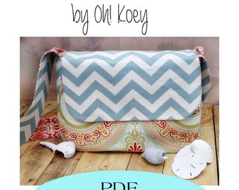Messenger Bag Pattern, Diaper Bag Pattern PDF Sewing Pattern Ebook Sewing Tutorial DIGITAL FILE