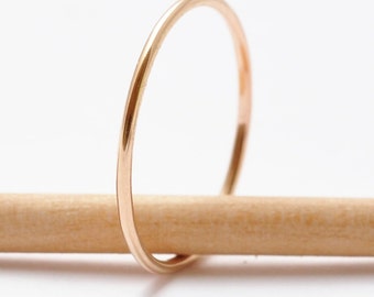 Gold Ring: Simple Thin Band, Minimalist Jewelry