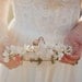 Wedding crown, boho circlet, bridal head piece, ivory flower hair wreath - Lelia's crown - hair accessories