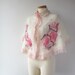 RESERVED Nuno felted capelet wrap stole -Wedding Rose