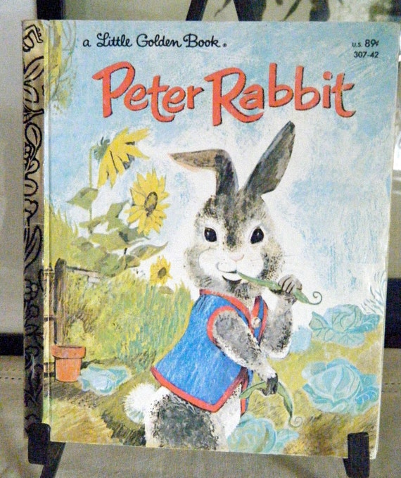 Items similar to Peter Rabbit, Vintage 1970's Little Golden Book ...