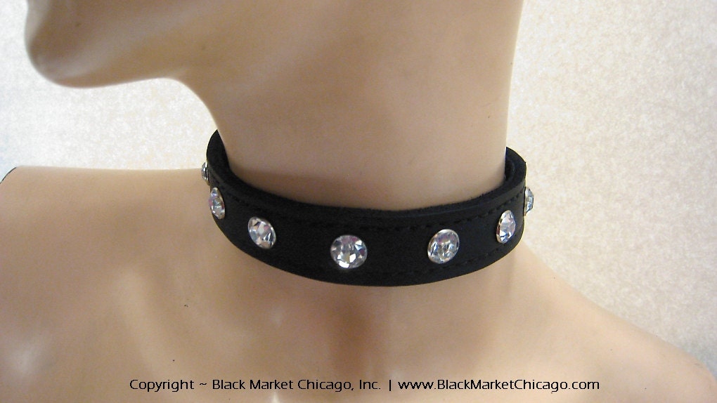 Clip fuck hard her Soft leather collar bdsm