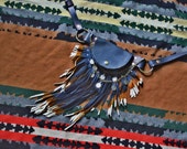 Black hip pouch with chain drape belly dance fringe olivia kissel crossfox