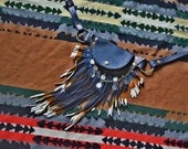 Black hip pouch with chain drape belly dance fringe olivia kissel crossfox