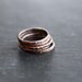 Copper Stacking Rings - Antique Hammered