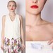 Pierre Cardin / Designer / Vest / Vintage Lace / Outerwear / Women / Couture / Lace / Floral / Floral Lace / Buttercream / Rosette / 0951
