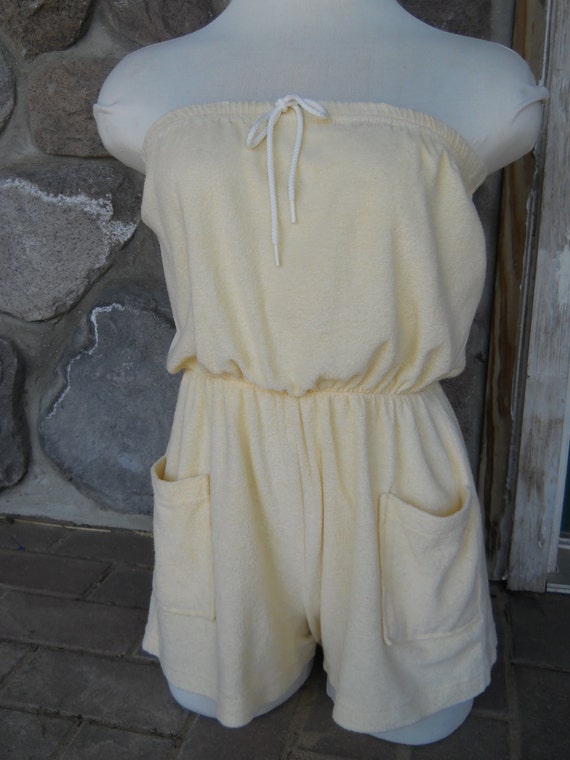 Terry Cloth Tube Top Onesie Romper Shorts Skort Jumper Beach